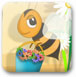 小蜜蜂采花朵